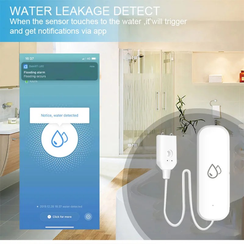 Smart Home Zigbee Water Leak D - Home Security Home Assistant avaliação e preço