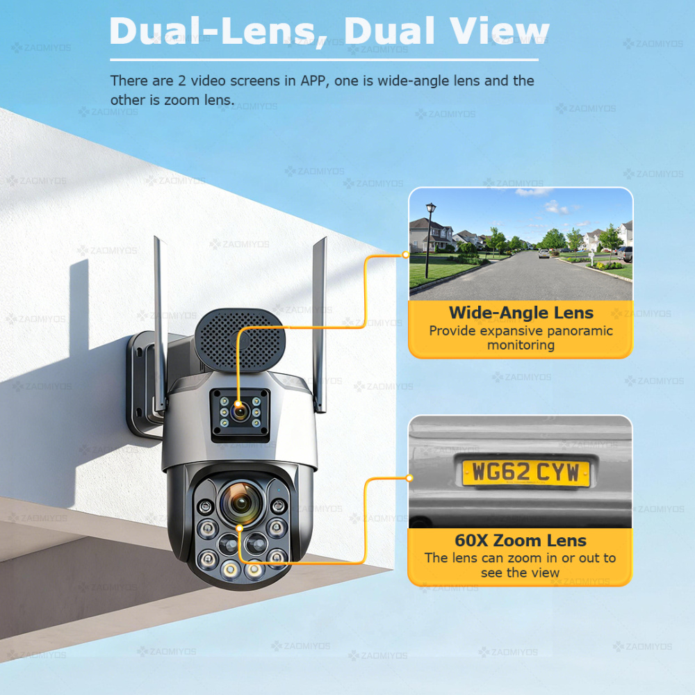 Dual Lens Home Outdoor Surveil - Home Security Upgrades avaliação e preço